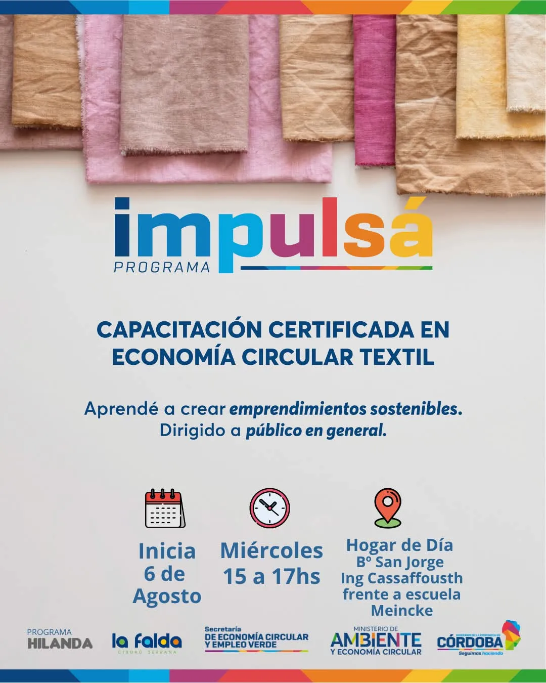 "Impulsá", Programa de Capacitación en  Economía Circular Textil.