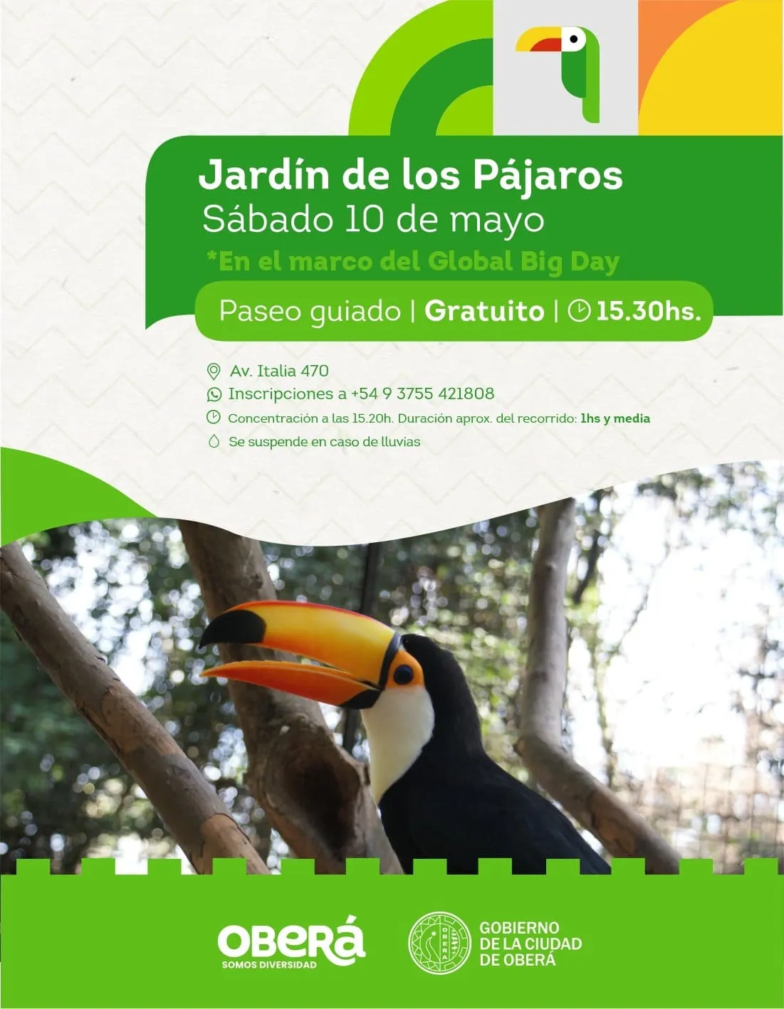 El Centro de Interpretación Ambiental “Jardín de los Pájaros” se prepara para el evento mundial de observación de aves