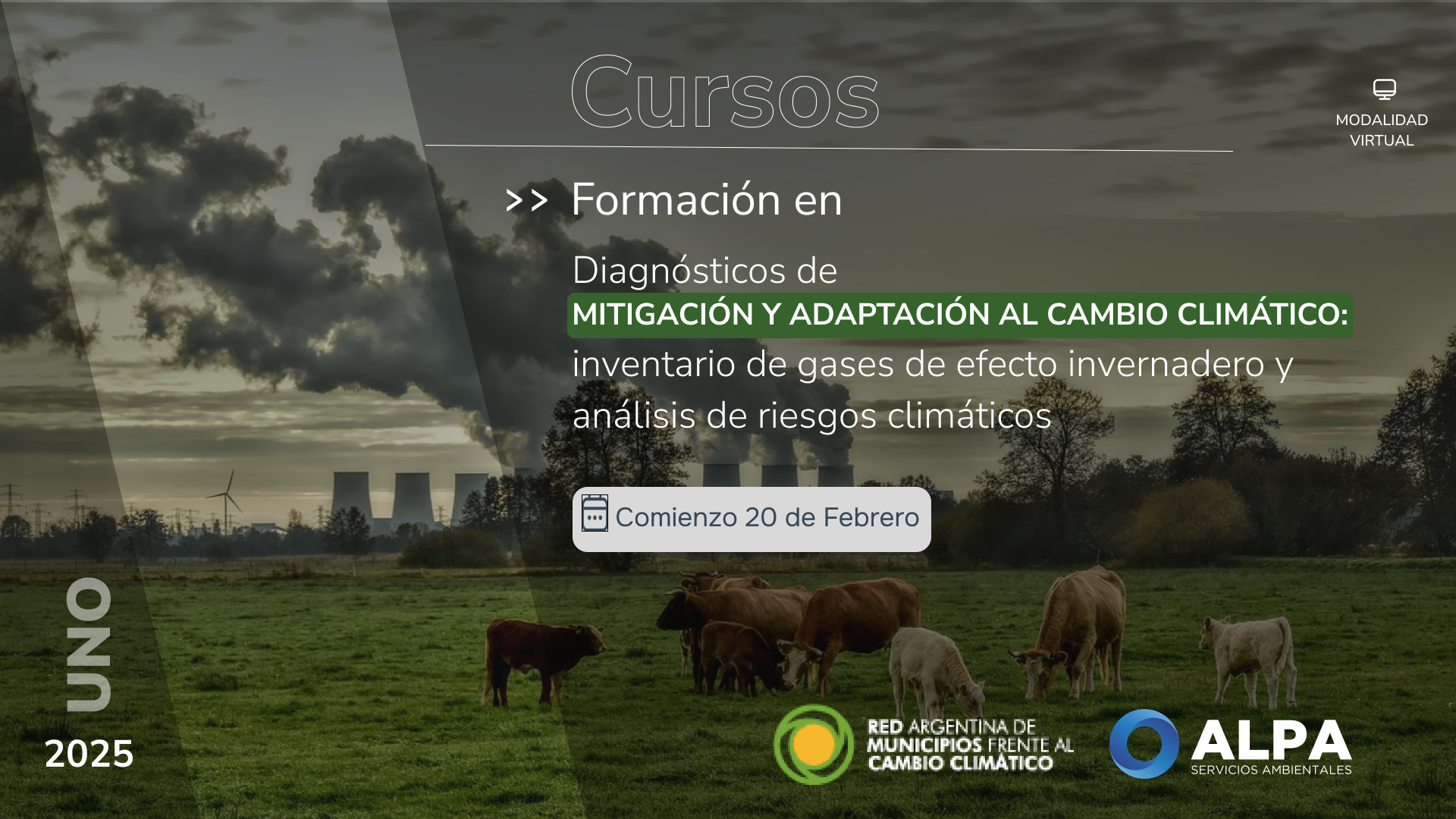 Diagnósticos de mitigación y adaptación al cambio climático:  Inventario de gases de efecto invernadero y análisis de  riesgos climáticos